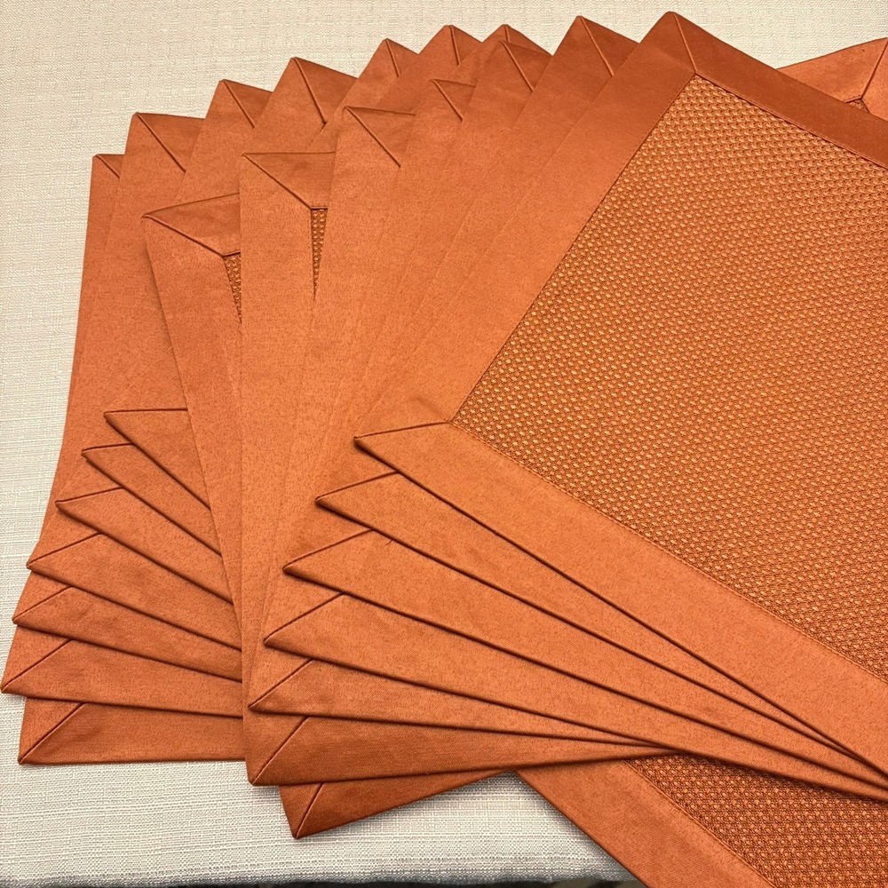 Noble Excellence Pumpkin 28 Pc Table Linen Set 14 Placemats 14 Napkins Fall